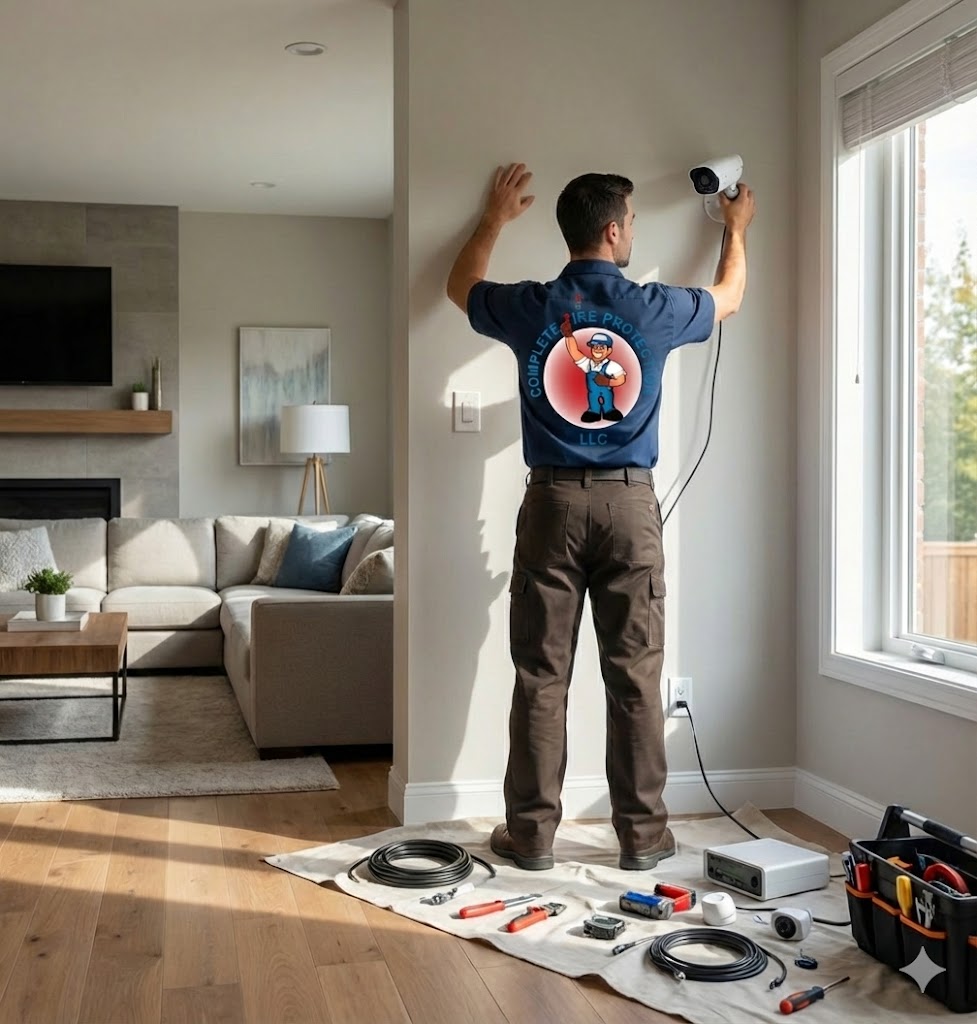 A bright, indoor portrait of a smiling young woman in a white top, holding a large, grey British Shorthair cat with yellow eyes and a collar. The scene includes greenery, giving it a fresh, welcoming feel. This image emphasizes the human-pet connection and friendly service.